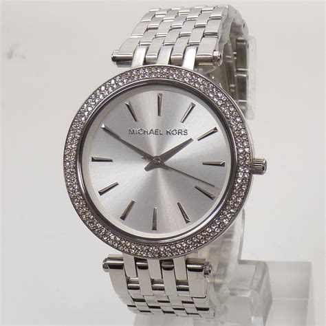 michael kors silver ladies watch|michael kors silver diamond watch.